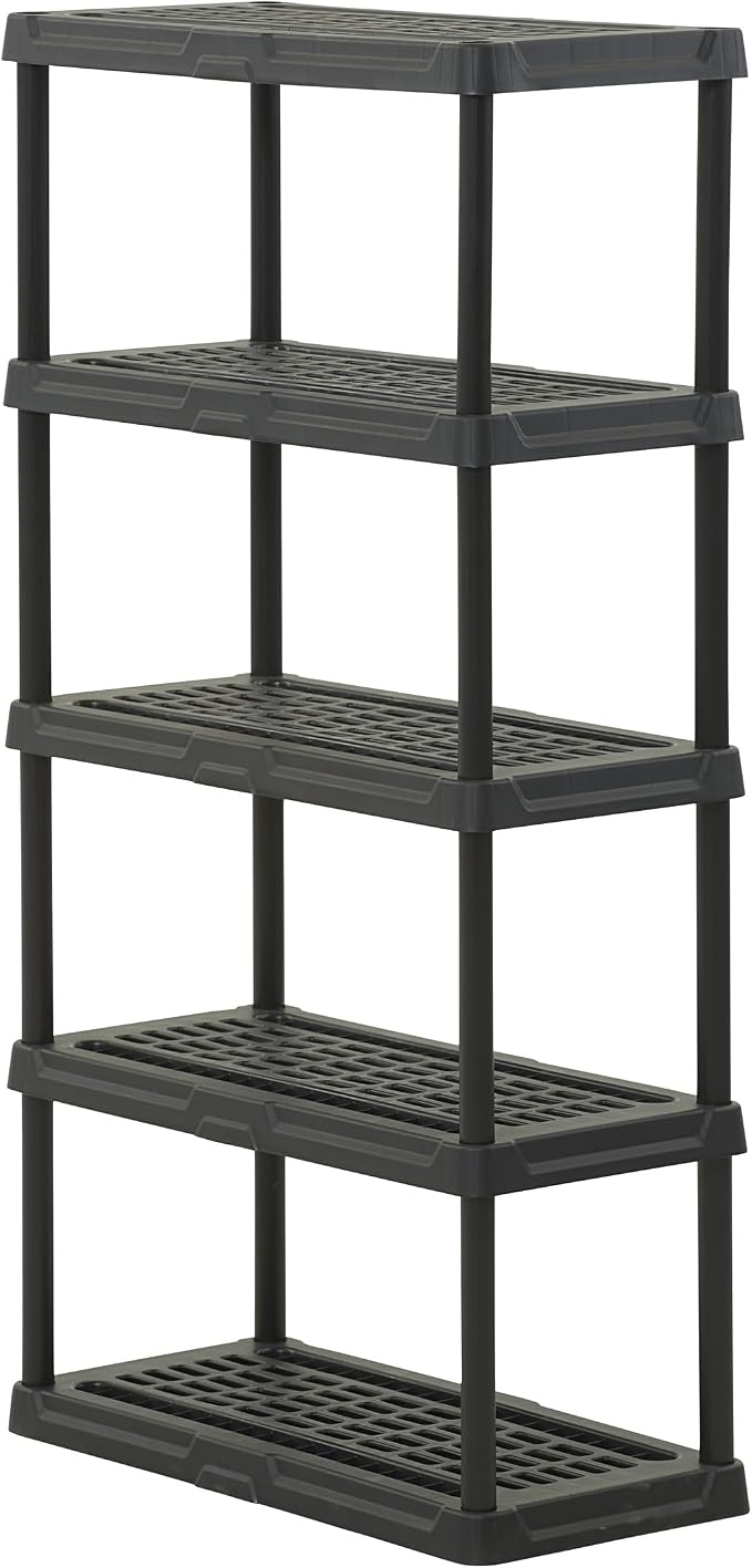 CENTREX 5-Tier Heavy Duty Plastic Storage Shelves by Unknown