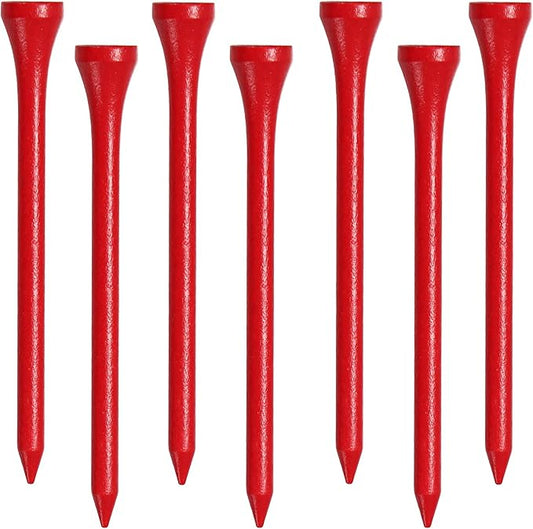 Golf Tees, 3 1/4Inch, 77 Count,Professional Deluxe Wooden Golf Tee, More Than 20 Colors Combination, Natural Hard Wood Golf Tee