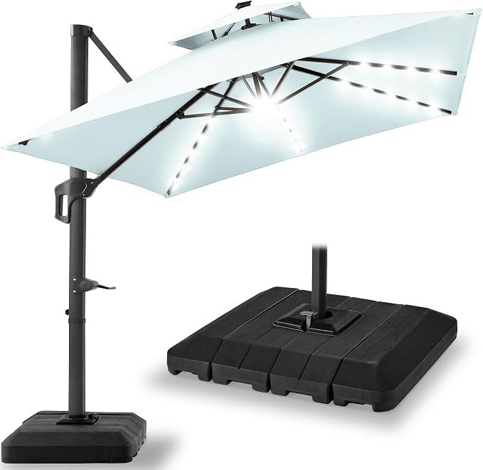 Best Choice Products 10x10ft Cantilever Patio Umbrella w/Base Included by Unknown
