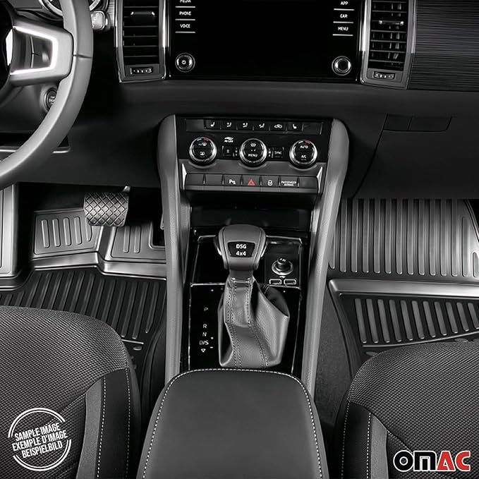 OMAC Custom Floor Mats & Cargo Liners for VW EOS 2007-2016 Black 5 Pcs