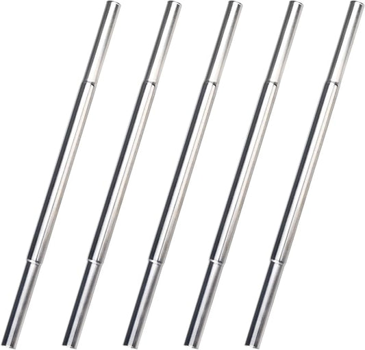 5PCS Golf Club Extensions Steel Shaft Iron Length Extension Kit Repair Replacement, Silver