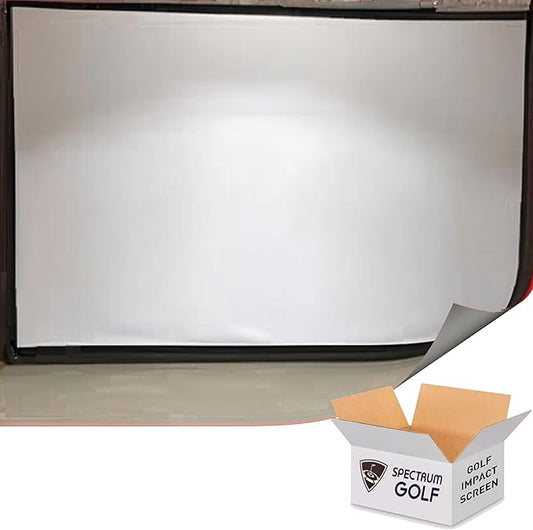 Golf Impact Screen Hanging Poly Spacer for Golf Simulator-Triple Hemmed-US Made (144 X 108 with Sewn in Straps)