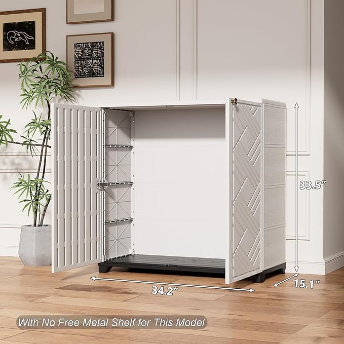 HOMSPARK Indoor/Outdoor Storage Cabinet - Image 3