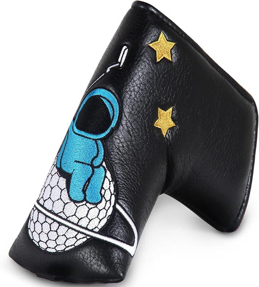 Astronaut Series Golf Headcovers, Synthetic Leather Golf Head Covers for Driver, Fairway Wood and Hybrid, Golf Putter Covers for Mallet and Blade