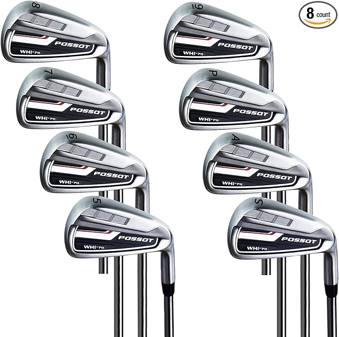 Golf Irons Individual,Driving Iron Golf Iron Set for Men 5,6,7,8,9,P,S,W Right Handed with Beginner's Iron Set Regular Flex Steel Shaft, Iron Set