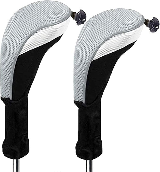 Golf Club Head Covers for Woods and Driver Hybrids Fairway Value Pack Protective Clubs Headcovers with Interchangeable No.Tags 1 3 5