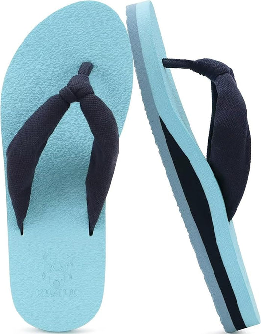 KuaiLu Flip Flops for Women with Arch Support Yoga Mat Comfortable Summer Beach Walking Thong Cushion Sandals Slip On Indoor Outdoor