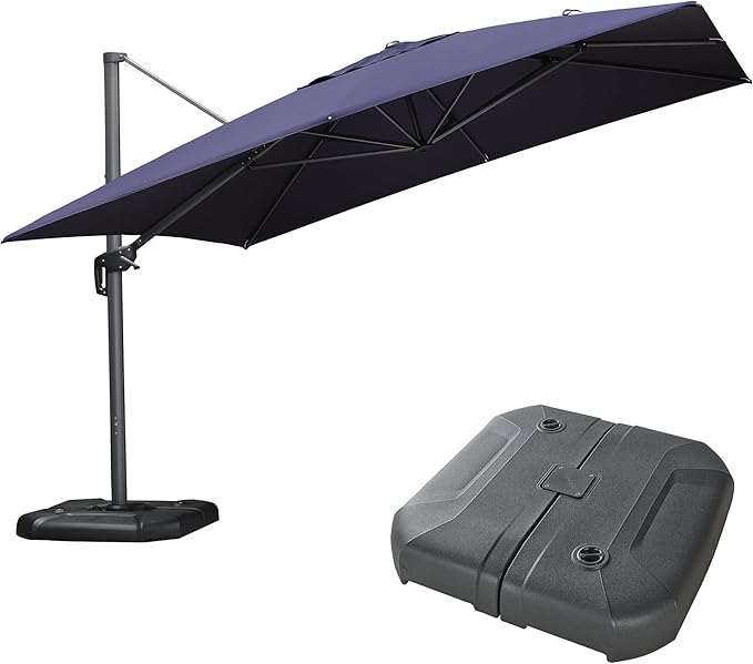 PURPLE LEAF Patio 11.5' x 11.5' Telescopic Umbrella by PURPLELEAF