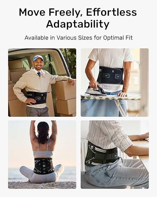 Back Brace for Lower Back for Women Men, Elastic Back Support Belt with 8 Stays for Lifting at Work, Breathable Soft Lumbar Support, Blue S
