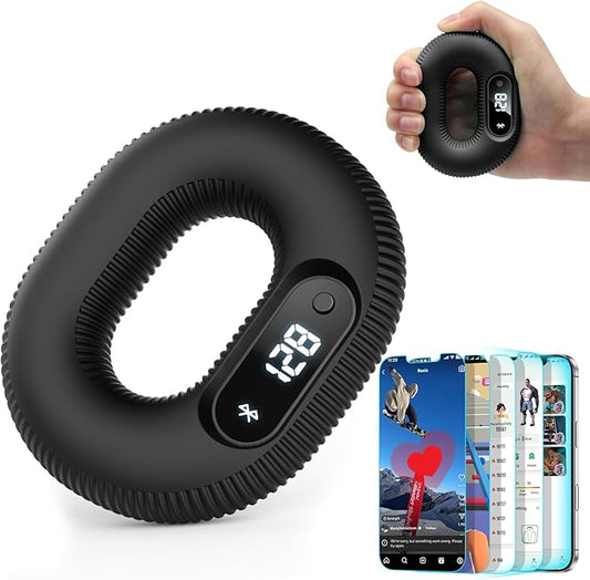 Smart Grip Trainer, Supports Multiple Game Interaction and HID Mode Video Browsing,Hand Gripper for Fitness, Stress Relief and Rehabilitation Training, Hand Exerciser