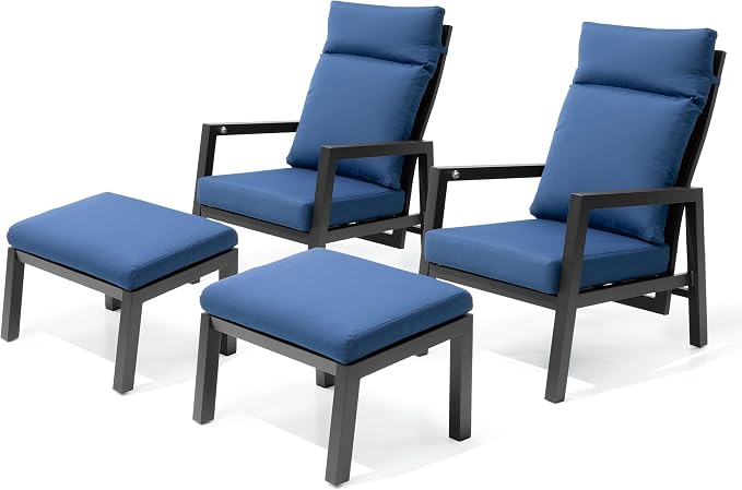 Pellebant 4-Piece Aluminum Outdoor Recliner chair - Image 7