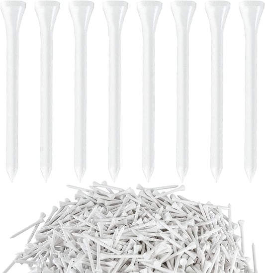 Bamboo Golf Tees 1000 PCS, 2-3/4 inch(70mm) & 3-1/4 inch (83mm) Length, Stronger Than Wood Tees