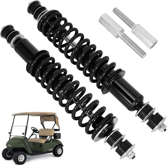 JIAYAN Golf Cart Front or Rear Shock Absorber with Heavy Duty Coil Springs Compatible with E-Z-GO TXT/Medalist 1994+ Gas & Electric Models OEM# 70928-G01 76418-G01 70630-G01 (2Pcs)