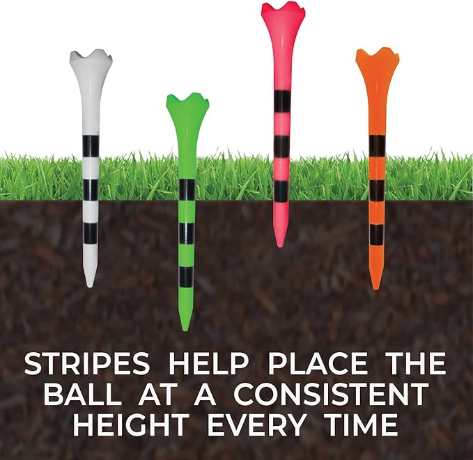 Pride Performance Striped Golf Tees (Pack of 30), 2-3/4",