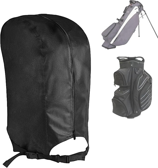 Golf Bag Rain Cover, Portable Rainproof Dustproof Waterproof Raincoat Golf Bag Protector with Zipper Club Bags Raincoat for Golf Bag Devices Golf Push Carts Equipment