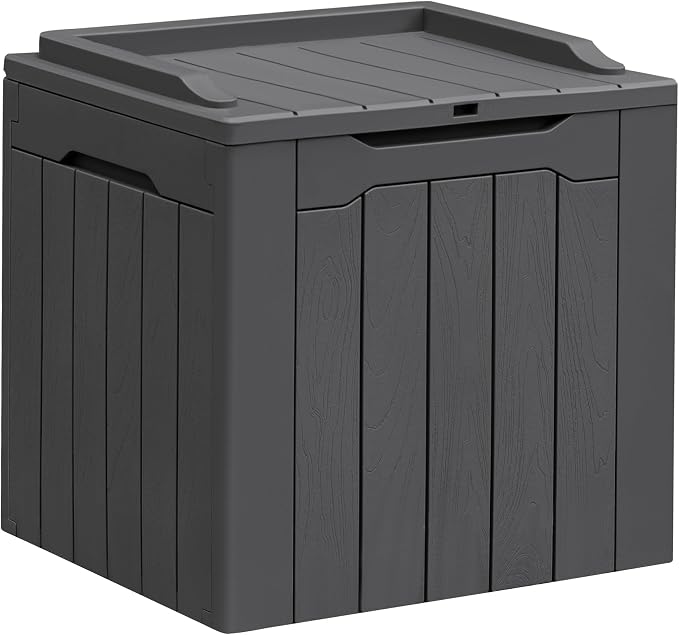 Greesum 31 Gallon Resin Deck Box All Weather Outdoor Storage Boxes by BuynowfromGreesum