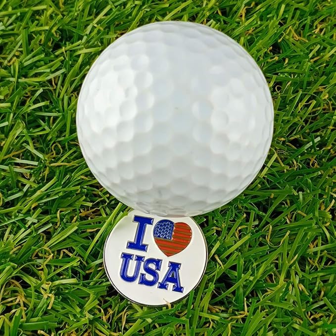Golf Ball Markers with Hat Clips Value Sets for Men Women Golfer, Removable Attaches Easily to Golf Cap Premium Gifts