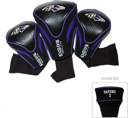 Team Golf NFL Numbered 1, 3, & X, Fits Oversized Drivers, Utility, Rescue & Fairway Clubs, Velour Lined for Extra Club Protection