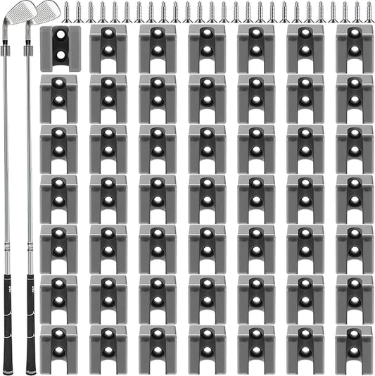 Deekin 30 Pcs Golf Club Hanger Holder Golf Club Wall Mount Rack Storage Organizer for Garage Hanger with 60 Pcs Screws for Wall Display, Grip up Type