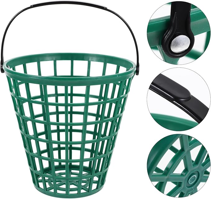 Stainless Steel Golf Ball Organizer Basket with Lid – Vintage Practice Range Storage & Beer Pong Bucket (Rust-Proof, Heavy-Duty for Indoor/Outdoor Use)
