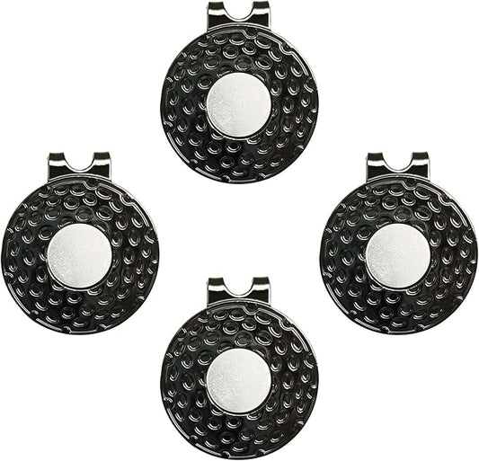 Magnetic Golf Hat Clips 4 6 or 8 PCS Ball Marker Holders for Golf Gloves Hats Bags Caps Visor Belt (Black, Bronze)