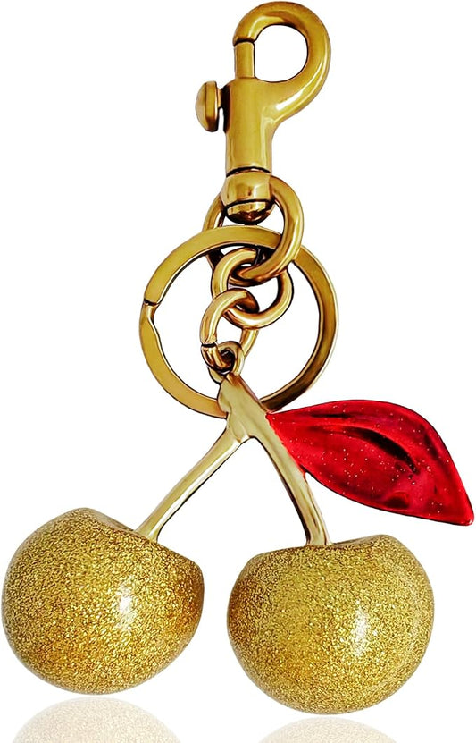 Cherry Bag Charm Purse Handbag Charm Cherry Car Accessories KeyChain Gift for Women Mothers Day Christmas Valentine