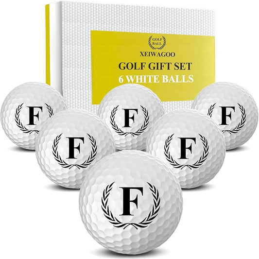 Golf Gifts for Men, Unique Initial on Personalized Golf Balls (6 Balls)