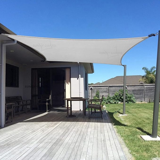 SUNNY GUARD 20' x 23' Rectangle Shade Sail 95% UV Block Outdoor Canopy | Sun by SUNNYGUARD