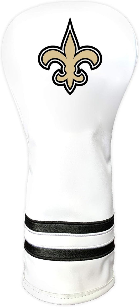 Team Golf NFL White Vintage Fairway Golf Club Headcover, Form Fitting Design, Retro Design