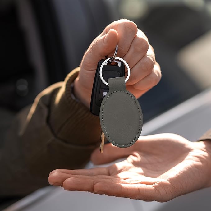 LaserGram Oval Keychain, Sunflowers, Personalized Engraving Included