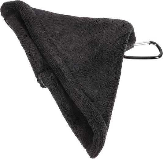 Golf Ball Towel with Buckle 14X14Cm Microfiber Golf Cleaning Cloth for Club and Ball Maintenance