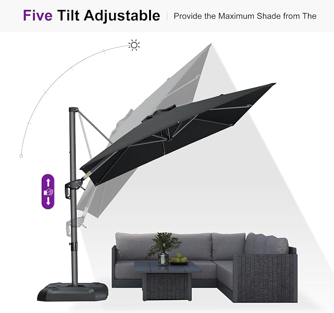 PURPLE LEAF Outdoor Umbrella - Image 6