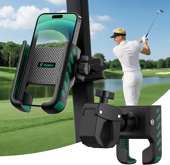 FLORICH Golf Cart Phone Holder Mount Magnetic Phone Holder Compatible with EZGO/Club Car/Yamaha, Ultra Strength 52 Magnet Cell Phone Caddy Compatible with iPhone/Galaxy/Google Pixel