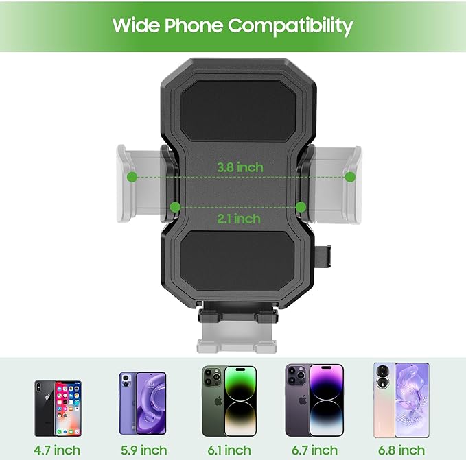 10L0L Golf Cart Phone Holder, Universal Cup Holder Phone Mount for All 4.0-6.8" Cellphones, for Yamaha EZGO Club Car and Car, Truck, Etc - Ultra-Sturdy & Non-Shaking