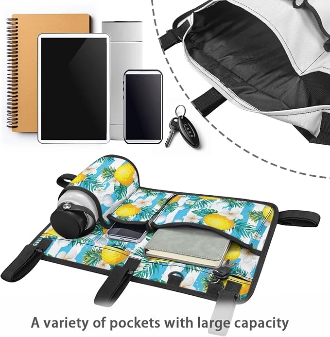 Golf Ball Golf Cart Rear Seat Organizer Universal No Drilling Storage Bag Lightweight Accessories