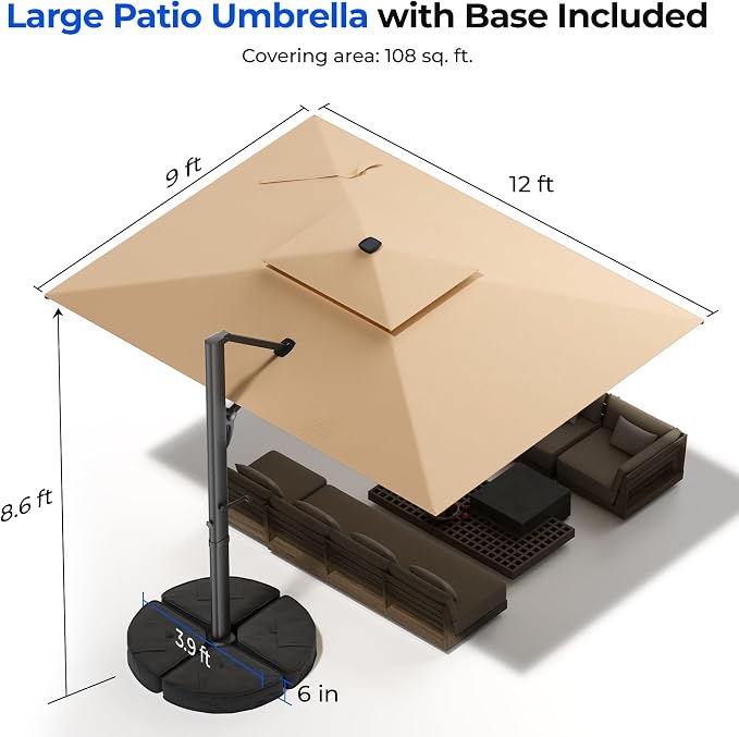 Rectangular Patio Umbrella - Image 3