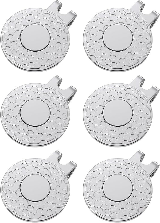 GreenHaven Golf Hat Clips Magnetic Golf Ball Marker Holders for Golf Hats Caps Pants Gloves Bags Visors Belts Nickel-Plated Alloy Clips for Metal Golf Ball Markers (Ball Marker Not Included)