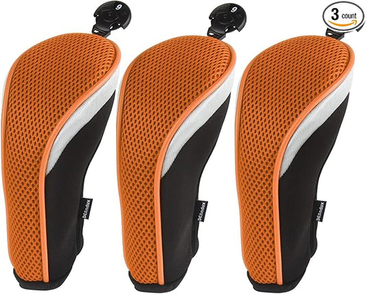Andux Golf Hybrid Club Head Covers with Dial No. Tag Pack of 3 (All The Same Size)