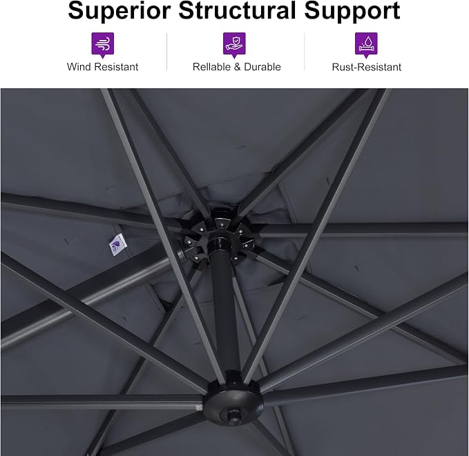 PURPLE LEAF Cantilever Umbrella - Image 3