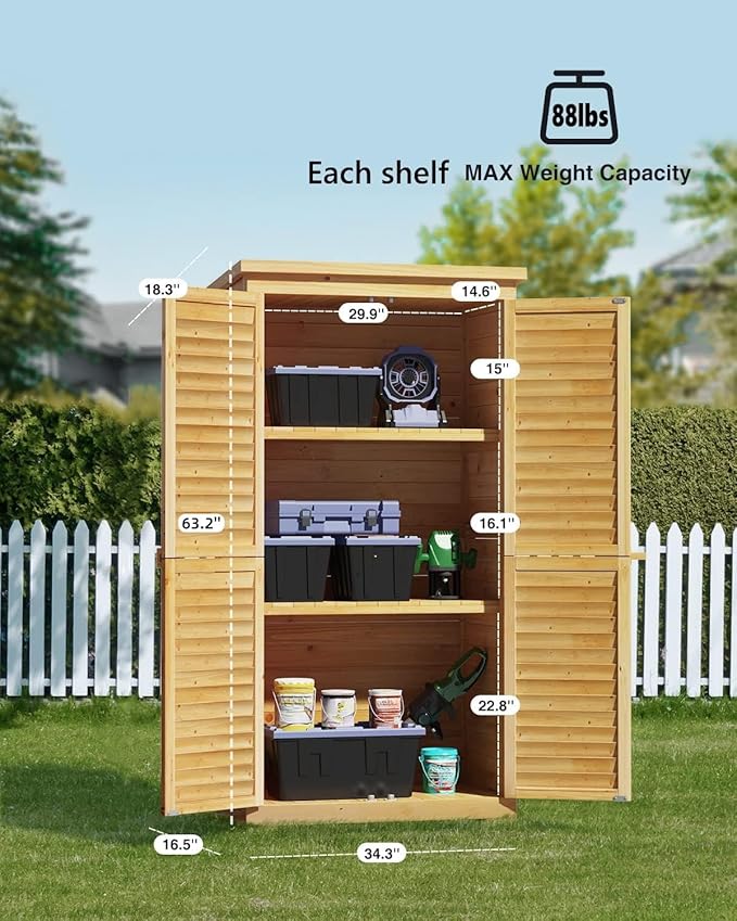 Bealife 63.2" Outdoor Storage Cabinet - Image 7