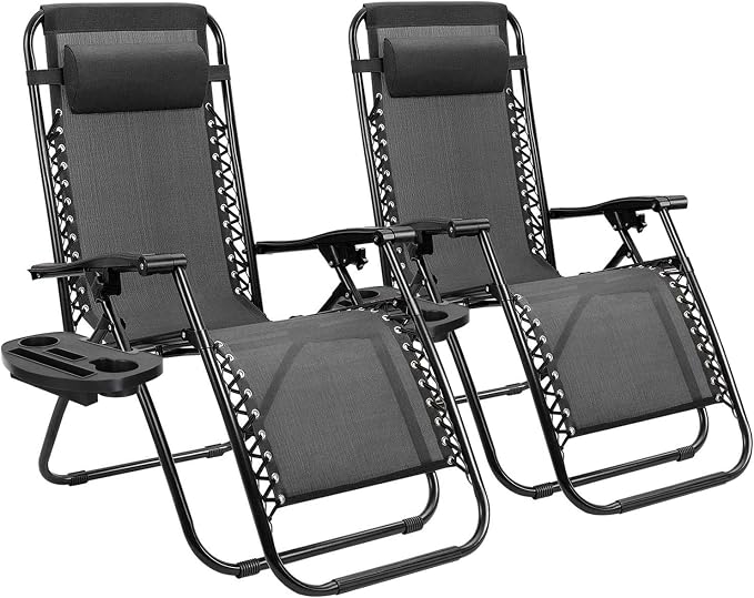 Homall Zero Gravity Chair Patio Folding Lawn Lounge Chairs | Outdoor Lounge - Image 10