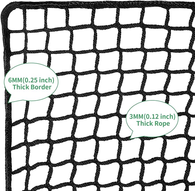 Golf Practice Net - Heavy Duty Nylon Netting, 10x10ft/10x15ft/10x20ft