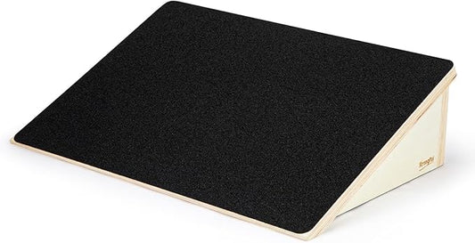 Wooden Slant Board for Squats & Calf Stretching – 19.6" Extra-Wide Non-Slip Surface, 1000 lbs Capacity, Durable Strength Training Wedge for Lower Body Workouts & Flexibility Training