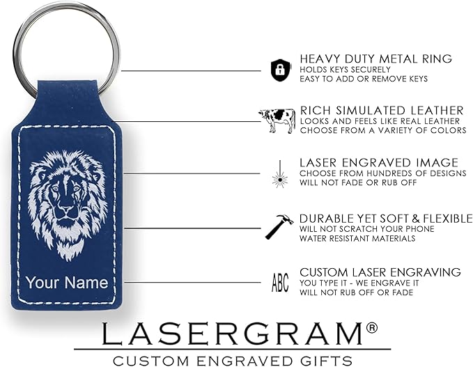 LaserGram Rectangle Keychain, Golfer Golfing, Personalized Engraving Included