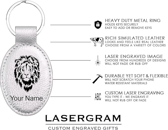 LaserGram Oval Keychain, Water Polo, Personalized Engraving Included