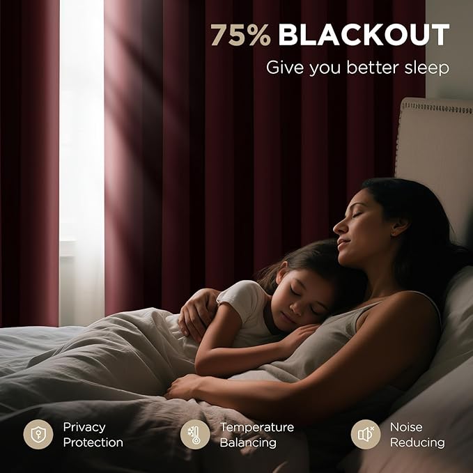 Joydeco Blackout Patio Sliding Door Curtains, Privacy Room Divider Curtains | - Image 6