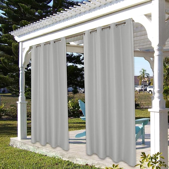 BONZER Outdoor Curtains for Patio Waterproof Thick | Privacy Grommet Light - Image 7