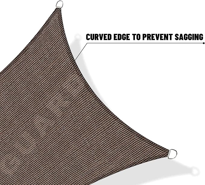 SUNNY GUARD 10' x 10' x 10' Triangle Shade Sail 95% UV Block Outdoor Canopy | - Image 7