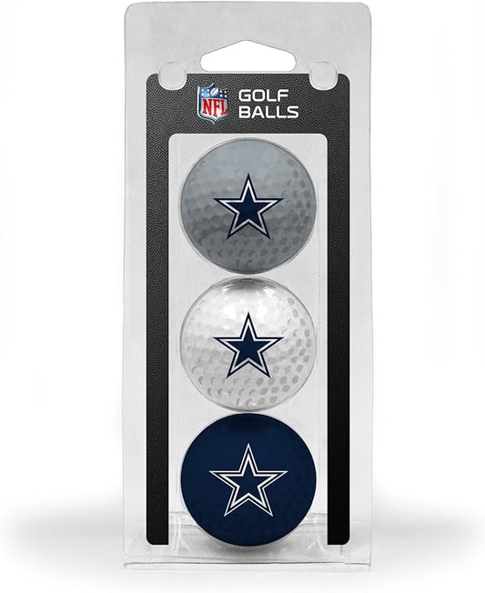 Team Golf NFL Regulation Size Golf Balls, 3 Pack, Full Color Durable Team Imprint