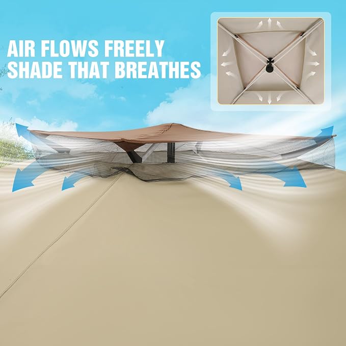 COBIZI 13x13 Pop Up Canopy Tent Gazebos On Clearance Upgrade Metal Outdoor - Image 5